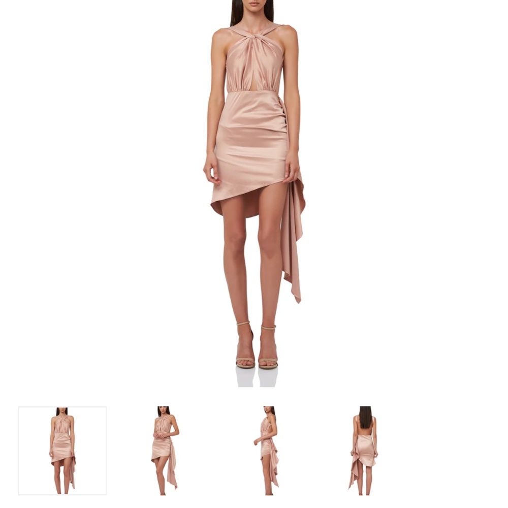 blush silk dress